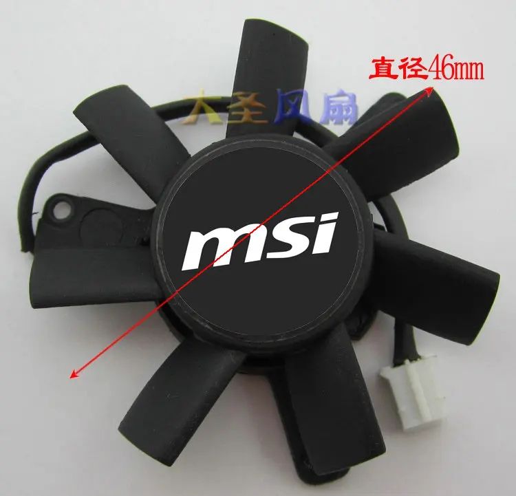 Оригинальный вентилятор для видеокарты MSI GA51S2L 12 В шаг 0 13 А 39 мм диаметр 46 мм|card