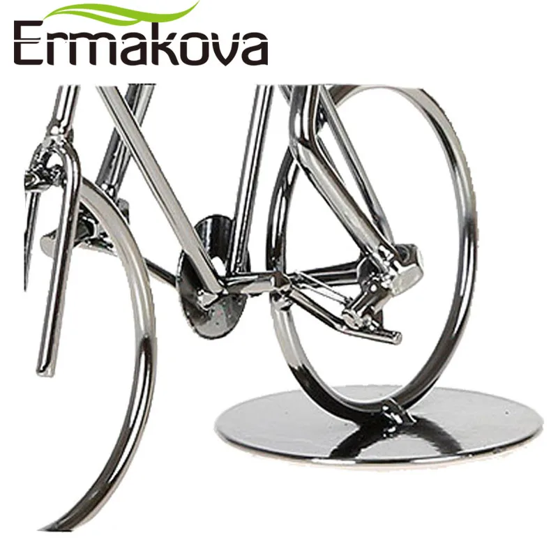 ERMAKOVA 7,"(19 см) металлическая скульптура велосипедиста Статуэтка велосипедиста статуя велосипедиста велосипедный гонщик ручной пайки Декор для дома и офиса