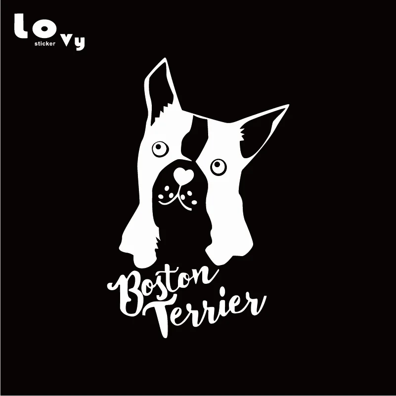 Настенный стикер Boston Terrier Silhouette Виниловая наклейка на стену для детской комнаты