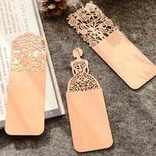 Корейские канцелярские товары закладки Винтаж деревянный вырез ультра-тонкая Закладка Подарок papelaria kawaii marcador Книга маркеры для детей