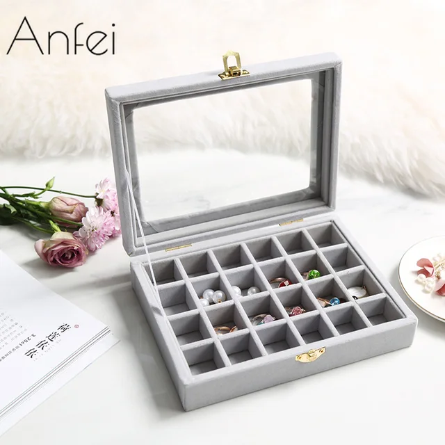 earring jewelry holder necklace small jewelry velvet box glass cover ring storage stud earring casket holder earring jewelry holder necklace small jewelry velvet box glass cover ring storage stud earring casket holder