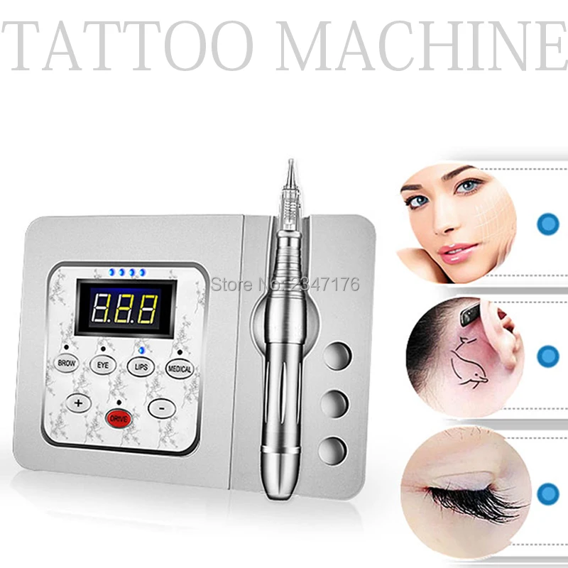 

1 set microblading eyebrow lips MTS Device Permanent Makeup machine Digital Tattoo Machine With Digital Control Panel tattoo kit