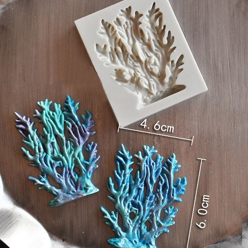 Silica Gel Coral Seaweed Chocolate Fondant Silicone Molds Sugar Craft Clay for Birthday Wedding Party Cake Decoration Supplies | Дом и сад
