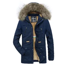 Зимнее мужское флисовое пальто, стеганая куртка, Мужская куртка с меховым воротником и капюшоном, утолщенная теплая Повседневная парка, мужское пальто, M-2XL, BYSJLR61