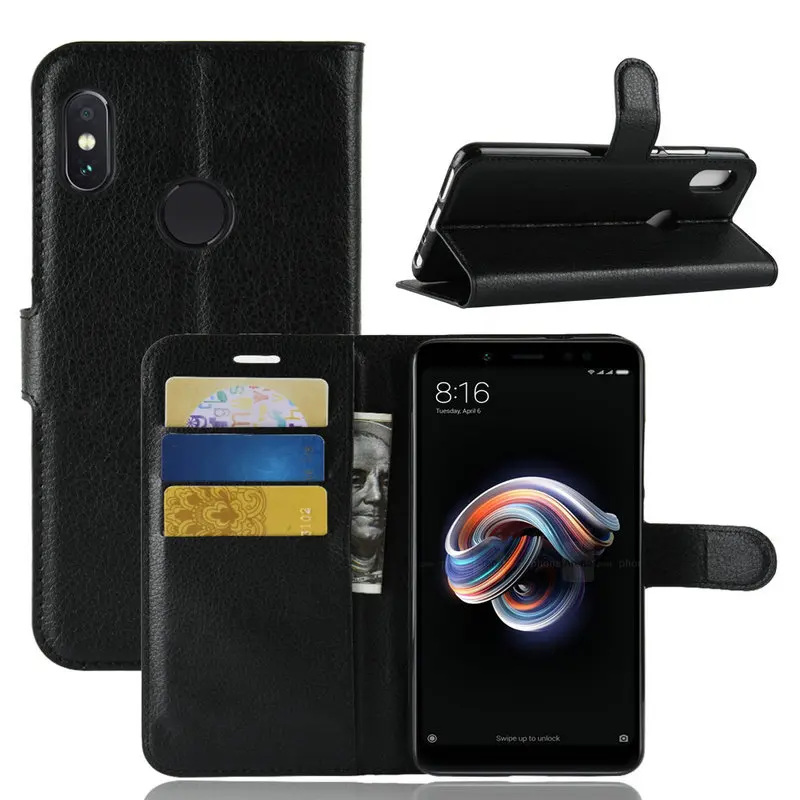 

for Xiaomi Redmi Note 5 Pro WIERSS Wallet Phone Case for Xiaomi Redmi Note 5 AI Dual Camera Flip Leather Cover Case Etui Fundas>