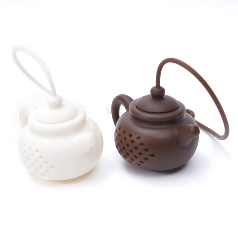 Teapot Shape Tea Infuser Strainer Silicone Tea Bag Leaf Filter Diffuser