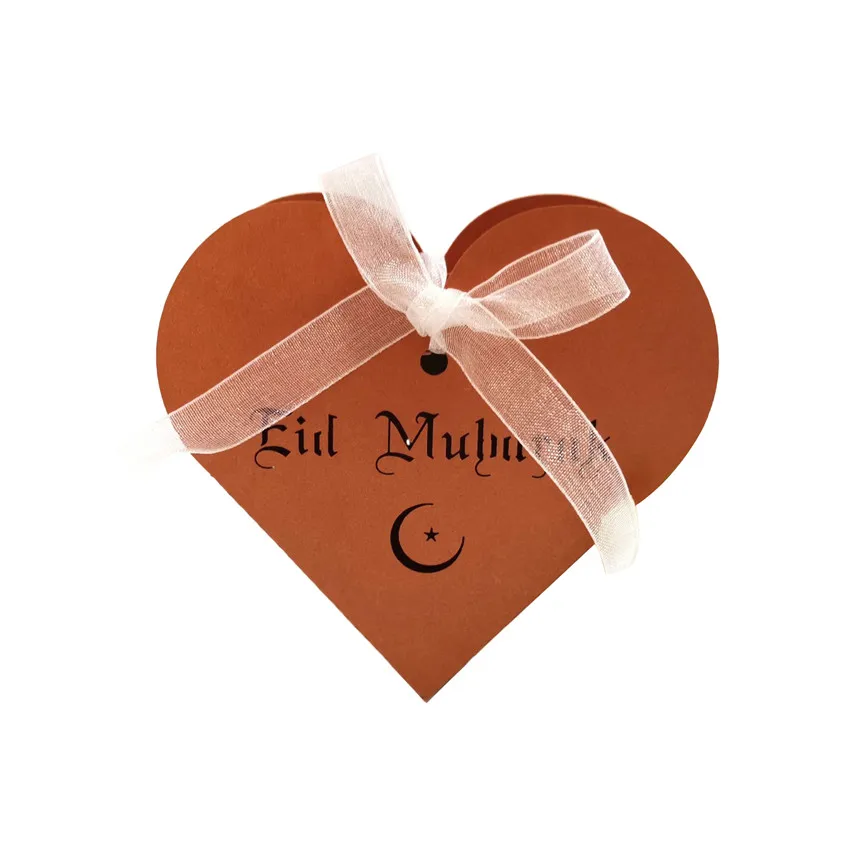 50 шт. Eid Mubarak конфетная коробка золотые серебристые, лазерные подарочные коробки Рамадан карема мусульманский фестиваль счастливые EID вечерние украшения