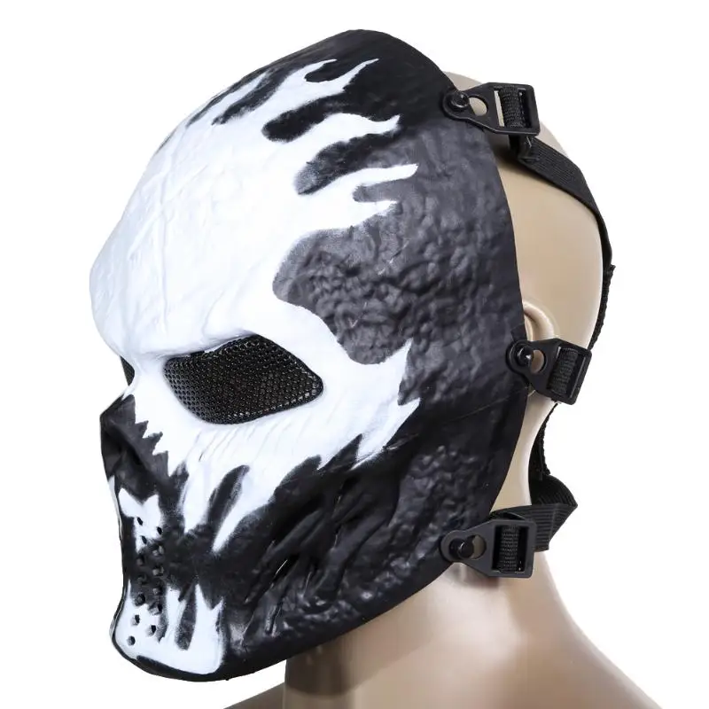 Scary Mask Halloween Skull Mask Army Outdoor Tactical Paintball Mask Full Face Protection Breathable Eco-friendly Party Decor