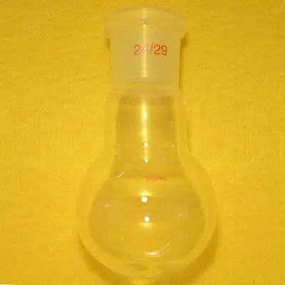 

50ml,24/29,Round Bottom Glass Boiling Flask,1-neck,Single Neck,Boro3.3 Labware