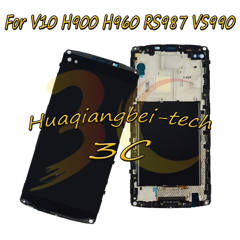 

New 5.7'' Black For LG V10 H900 H901 H960 H961 H968 RS987 VS990 Full LCD DIsplay + Touch Screen Digitizer Assembly With Frame