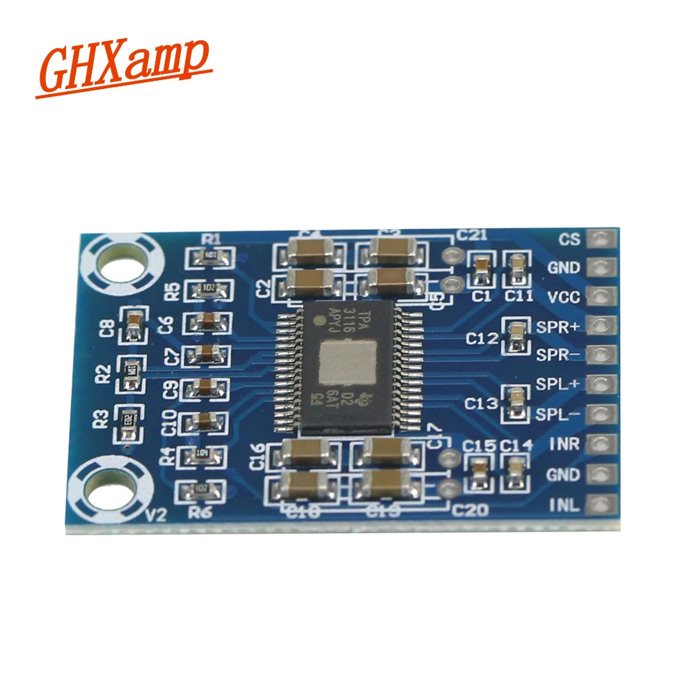 GHXAMP TPA3116 класса D Цифровой усилитель доска 50 Вт * 2 двухканальный стерео мини