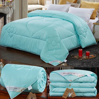 

Winter Down filler quilted Quilt king queen twin full size Comforter/Blanket/Doona/Duvet white/pink color 100% Cotton 2KG
