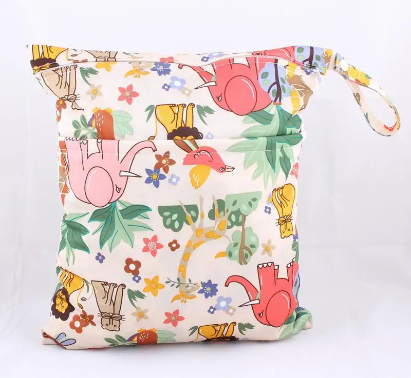 Wet Dry Bag With Two Zippered Baby Diaper Bag Nappy Bag Waterproof