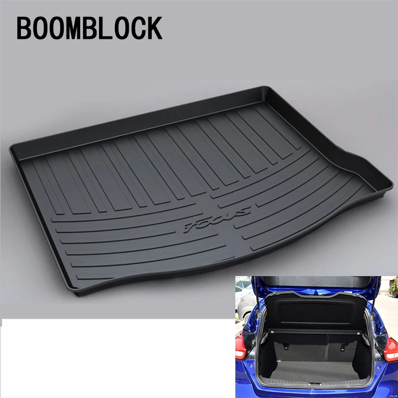 

BOOMBLOCK For Ford Focus 3 Hatchback Hatch 2012 2013 2014 2015 2016 2017 2018 Waterproof Car Trunk Mat Tray Floor Carpet Pad