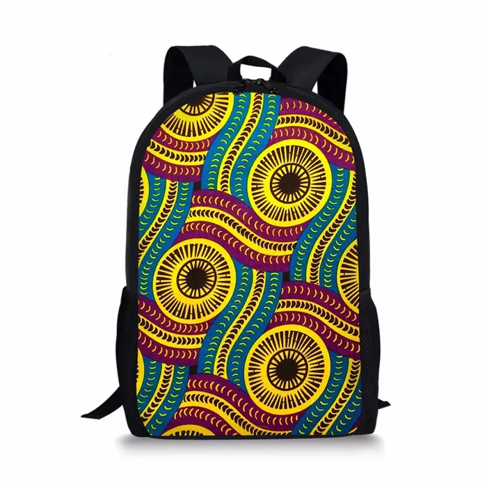 FORUDESIGNS рюкзак с принтом в африканском стиле Mochila Necessaire, школьные сумки, сумка для книг для девочек-подростков, Геометрическая Сумка для детей - Цвет: T0427C