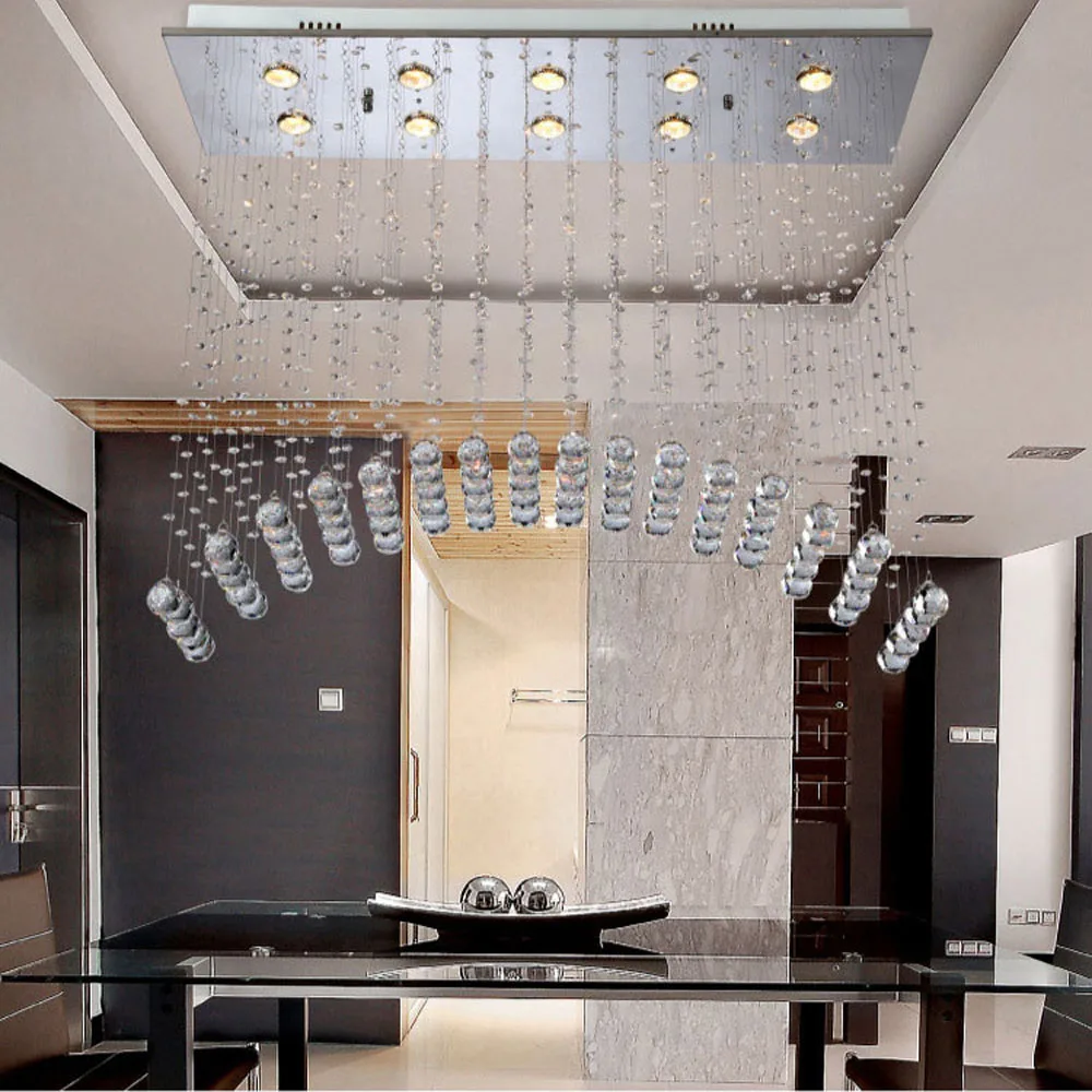 

Crystal lamp simple and modern arched bedroom dining room living room lamp LED crystal chandelier lighting led lighting fixture