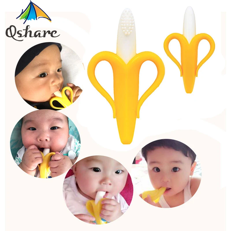 

Silicone Banana Naissance Baby Teether Infant Chewing Environmentally Gift Baby Safe BPA Free Baby Teething Ring Kids Teether
