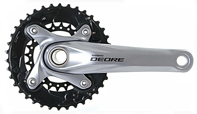 Shimano Deore велосипедный FC-M615 Hollowtec 2 кривошипа 40-28 T/38 T-24 T/38-26 T 170 мм черный 2x10-скоростной Кривошип