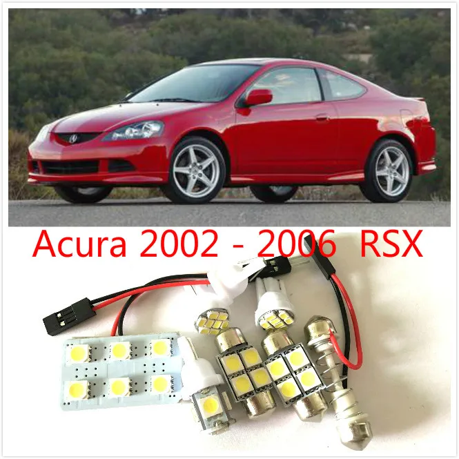 6PCS White LED Lights Interior Package Kit for Acura 2002 2006 RSX