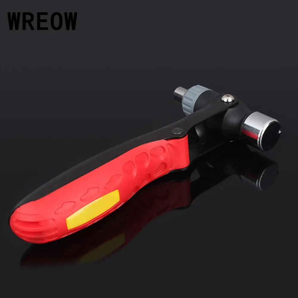 Chrome vanadium Steel Multifunction Safety Hammer Screwdriver Spanner