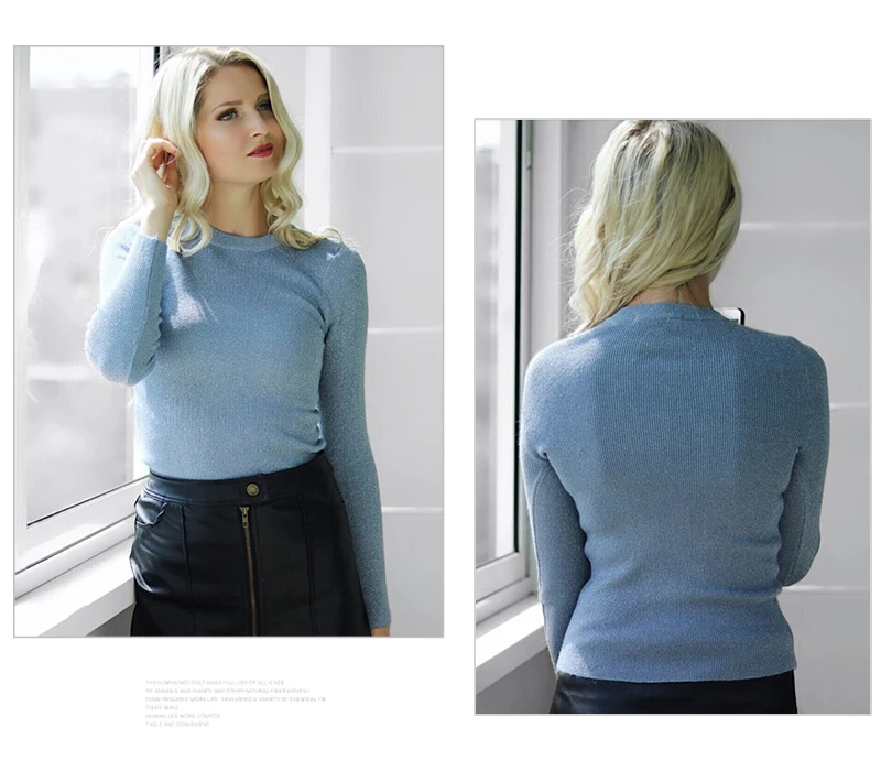 O-neck Knitted Sweater Long Sleeve Pullovers Women Autumn Pullover Feminino Solid Slim Elasticity Ladies Sweaters Winter 2018    (22)