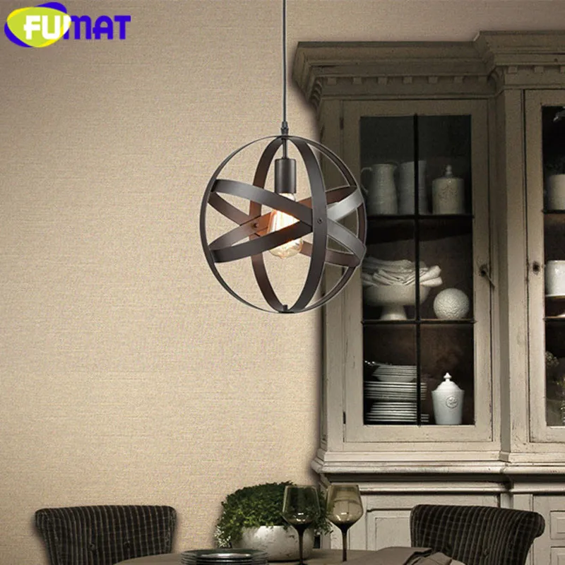 

FUMAT LOFT Pendant Lamps Adison Iron Industrial Hanging Lighting Fixture Metal Ball Hanglamp Home Deco Kitchen Dining Room Lamps