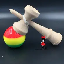 100 шт Радуга kendama rasta три цвета для взрослых ПУ краска