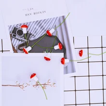 10 шт./лот, искусственный милый грибок, рождественские украшения для дома, искусственные растения, сделай сам, гирлянда, шапка, помпон, товары для дома