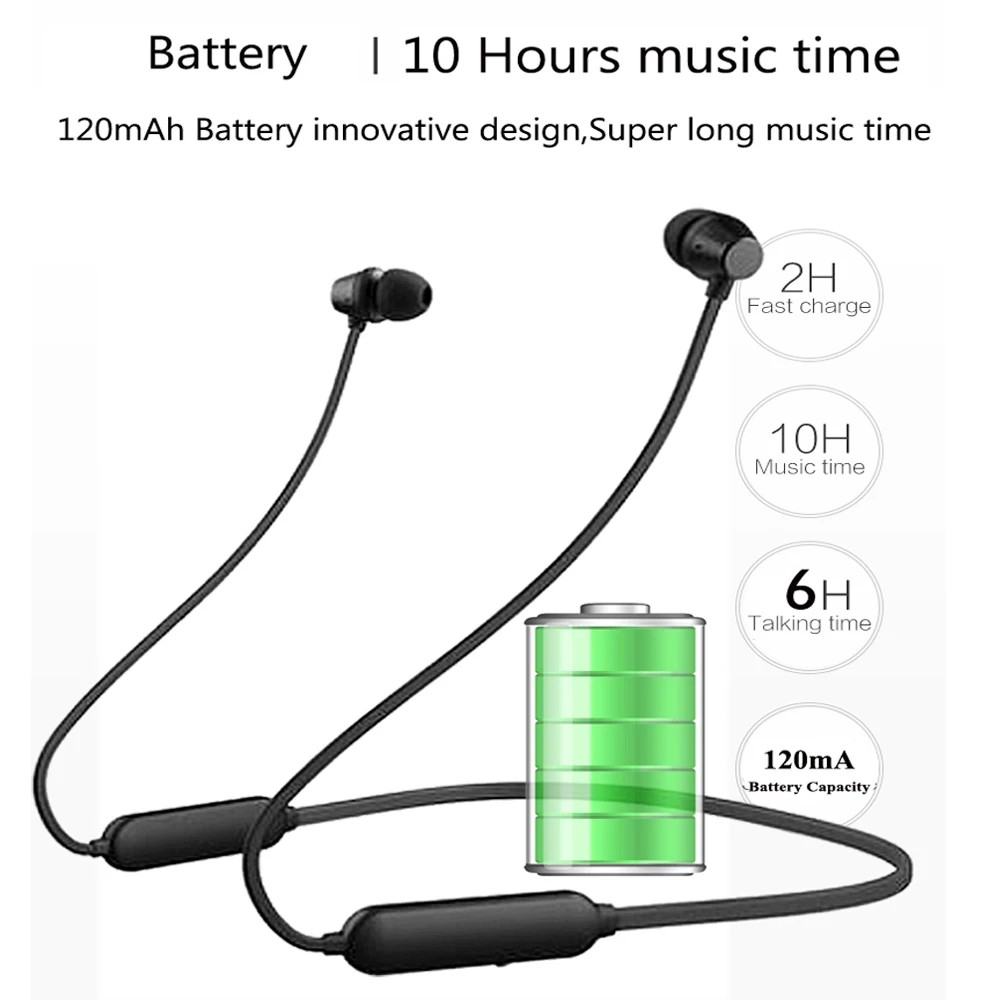 Yakee Wireless bluetooth headphones IPX5 waterproof wireless sport earphone with Mic Remote Control for IOS xiaomi android