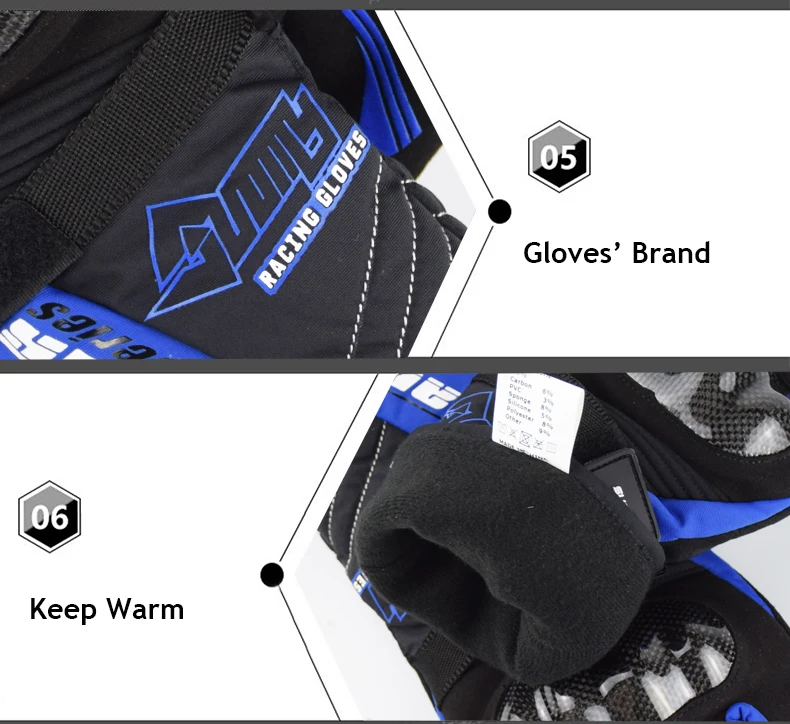 Suomy Водонепроницаемый зимние мотоциклетные перчатки теплые Сенсорный экран перчатки для езды на мотоцикле перчатки Guantes Moto коньки лыжи защиты