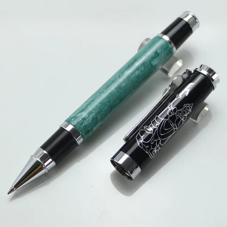 Duke Emerald Green Carbon Fiber Rollerball Pen For Writing Duke Emerald Green Carbon Fiber Rollerball Pen For Writing School Supplies Free Shipping New Design In Ballpoint Pens From Office On