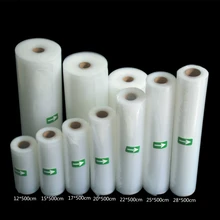 Кухонные вакуумные пакеты для хранения пищевых продуктов, вакуумные упаковочные пакеты 12+ 15+ 17+ 20+ 22+ 25+ 28+ 30+ 32*500 см, 5 рулонов/партия, вакуумные пакеты для сохранения свежести