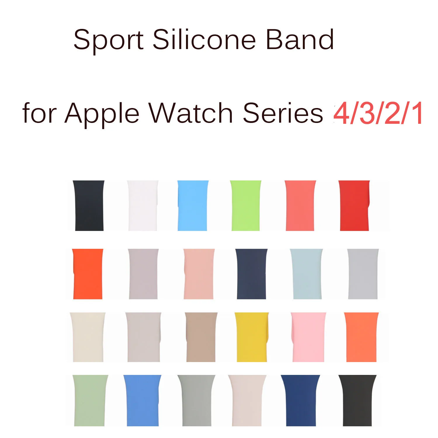 

Silicone Replacement Sport Band for Apple Watch Series 1/2/3/4 42mm 38mm Wrist Strap Bracelet for iWatch 4 40mm 44mm Watchband