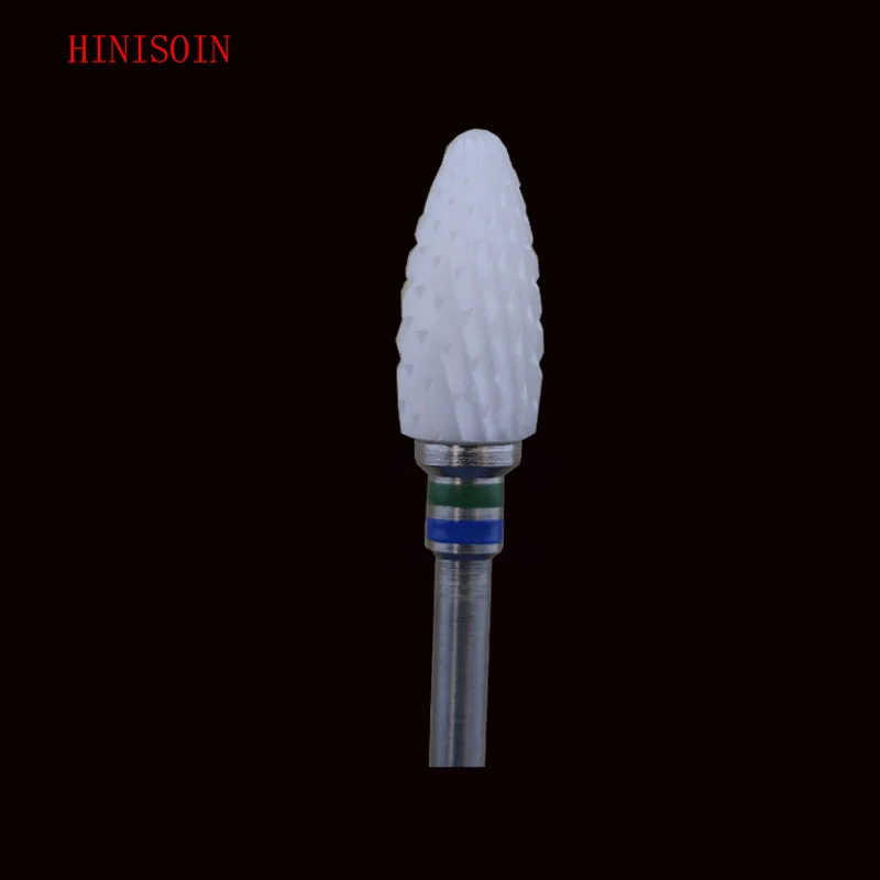 5Pcs Bullet Shape White Zirconia Ceramic Dental Lab Burs Left Head ISO