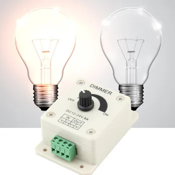 

DC 12V 8A LED Light Protect Strip Dimmer Adjustable Brightness Controller For LED Strip Light Lamp Accessories Hot Sell