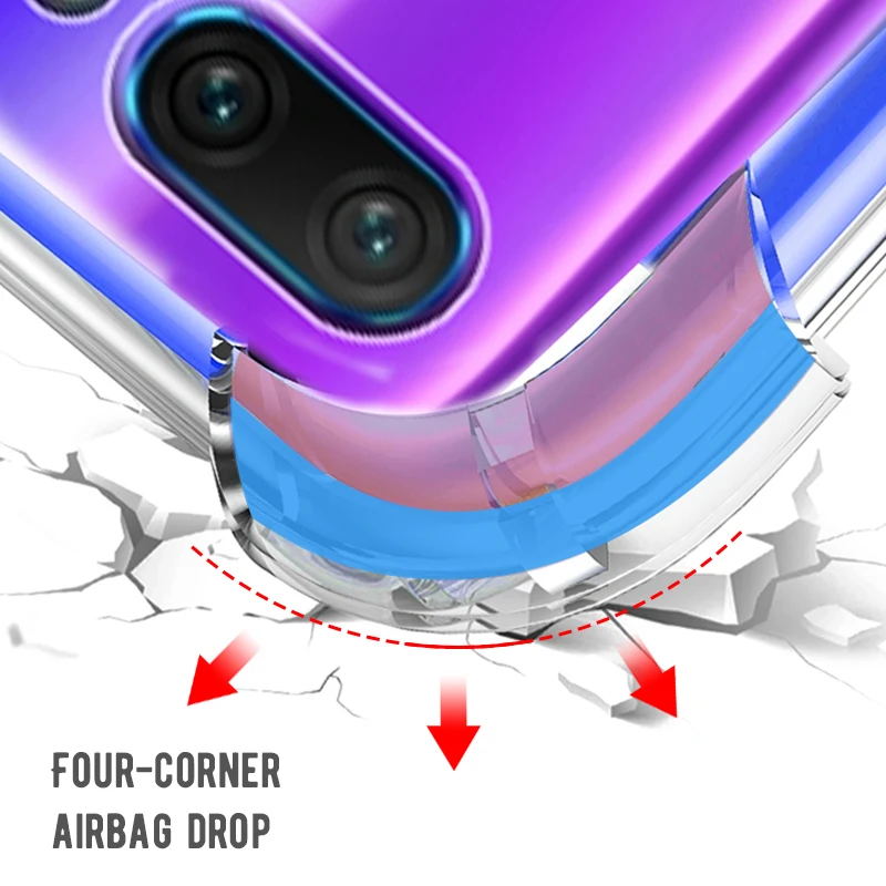Мягкий силиконовый чехол с подушкой безопасности для Honor Play 10i 8X Max 6C Pro Huawei P30 Lite P20 P