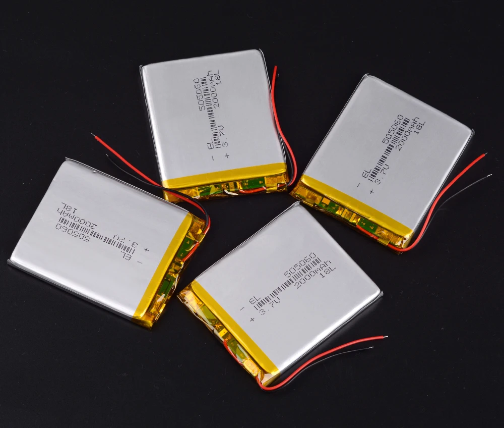 505060 3,7 v 2000 mAh Li-Ion Lipo Клетки литий Li-Po полимера Перезаряжаемые Батарея для power bank диск