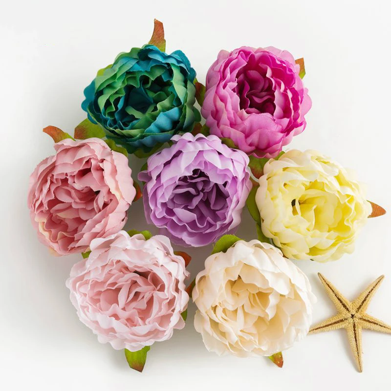 10 Pieces 10cm Peony Flower Head Silk Artificial Flowers For Wedding Decoration DIY Decorative Wreath Fake Flowers 10 Pieces 10cm Peony Flower Head Silk Artificial Flowers For Wedding Decoration DIY Decorative Wreath Fake Flowers