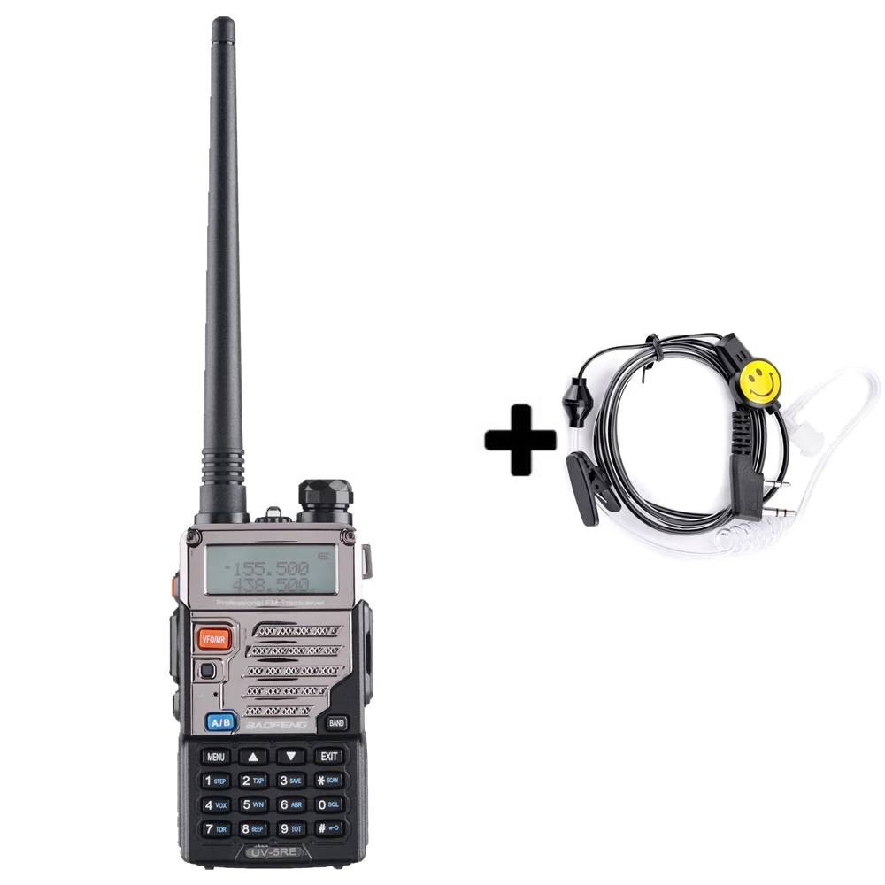 BaoFeng UV-5RE рация 10 км VHF UHF136-174Mhz и 400-520 МГц двухдиапазонный двухсторонний радиоприемник UV-5R UV 5R CB радиоприемопередатчик Hf - Цвет: Add a smile headset