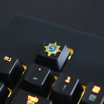 

1pc zinc-plated aluminum alloy ZNAL903 key cap for HearthStone Logo Mechanical keyboard Stereoscopic relief keycap R4 Height