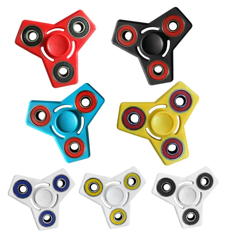 

2017 New EDC Triangle Fidget Toys Pattern Hand Spinner Metal Spinner Fidget and ADHD Adults Children Educational  Fidget Toys