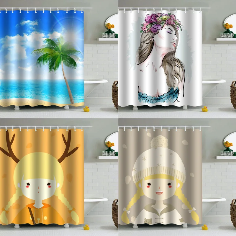 Штора для душа из полиэстера водонепроницаемая 180 см * см|waterproof shower curtain|shower
