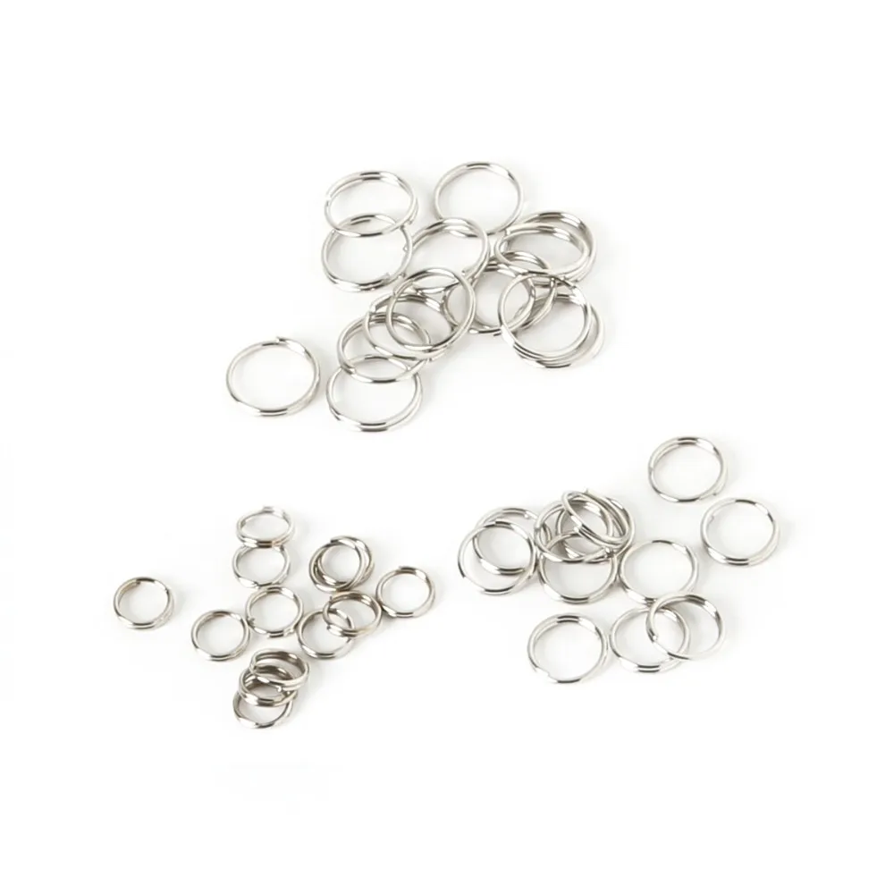Железные двойные петли, открытые кольца 6 мм(800 шт) 8 мм(400 шт) 10 мм(300 шт) диаметр. Ювелирные изделия, родиевый цвет для DIY моды