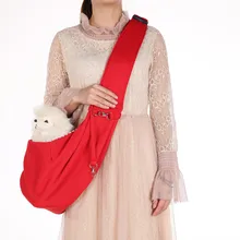 Hands-Free Реверсивный маленькая собака сумка слинг сумка дорожная сумка слинг розовые Гольфы с полосками для Регулируемый должны сумка