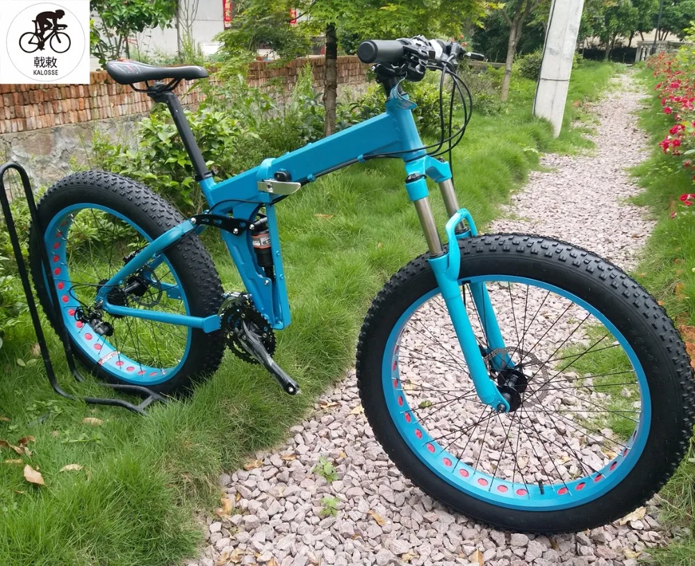Cheap Kalosse M370 Hydraulic brakes 26*4.0 tires 27 speed , Folding Snow bicycle, fat bike 26er snow mountain bike 0 Cheap Kalosse M370 Hydraulic brakes 26*4.0 tires 27 speed , Folding Snow bicycle, fat bike 26er snow mountain bike 0