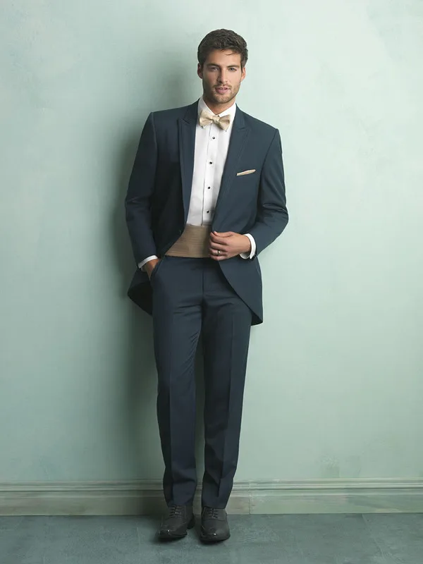 

Custom made 2015 NEW Groom Tuxedos One Button Wedding Groomsman Suit Groomsman Bridegroom Suits(Jacket+Pants+tie)
