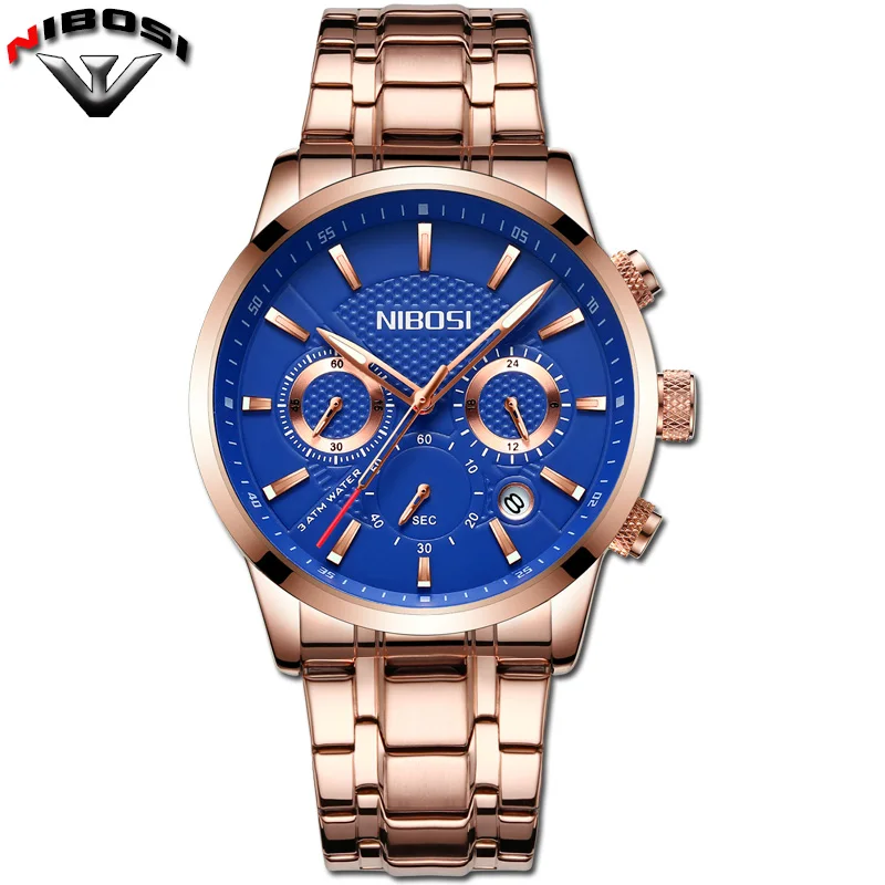 Montre Homme NIBOSI мужские часы 2017 топ класса люкс из нержавеющей стали Uhren Relogio Masculino