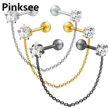 1 шт., титановое кольцо Labret для губ, звезда, циркон, анодированный, с внутренней резьбой, кисточка, драгоценный камень, Монро, 16 г, трагус, спираль, пирсинг для ушей