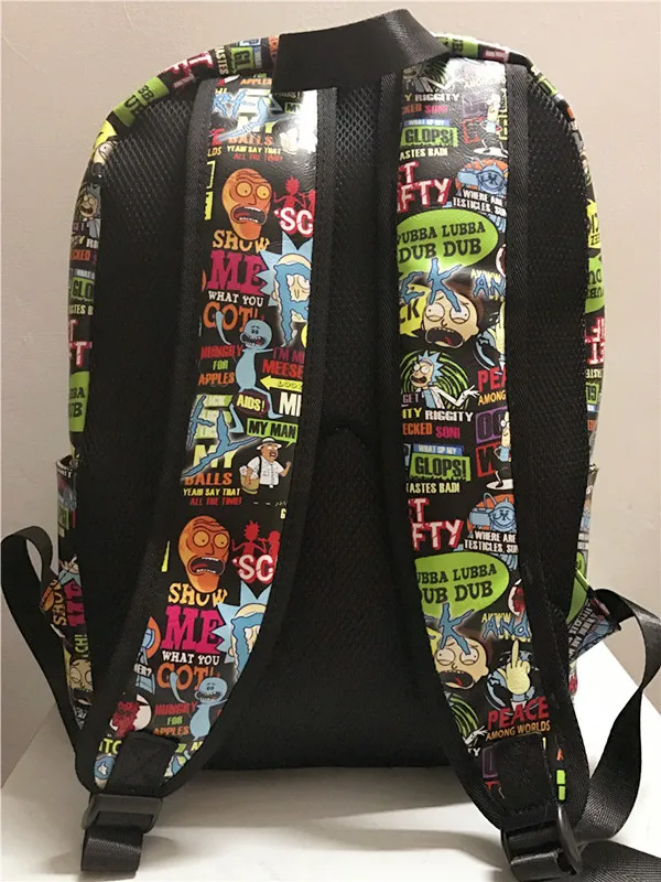 Anime Rick y Morty Cos hombre mujer impermeable gran capacidad mochila para ordenador portátil mochila Rick Morty