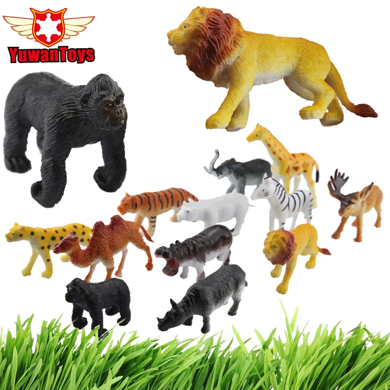 小さな野生動物フィギュアミニプラスチックのおもちゃ子供男の子野生動物モデルセット安いジャングル野生生物ミニチュア漫画置物 Toys For Toys For Kids Boystoys For Kids Aliexpress